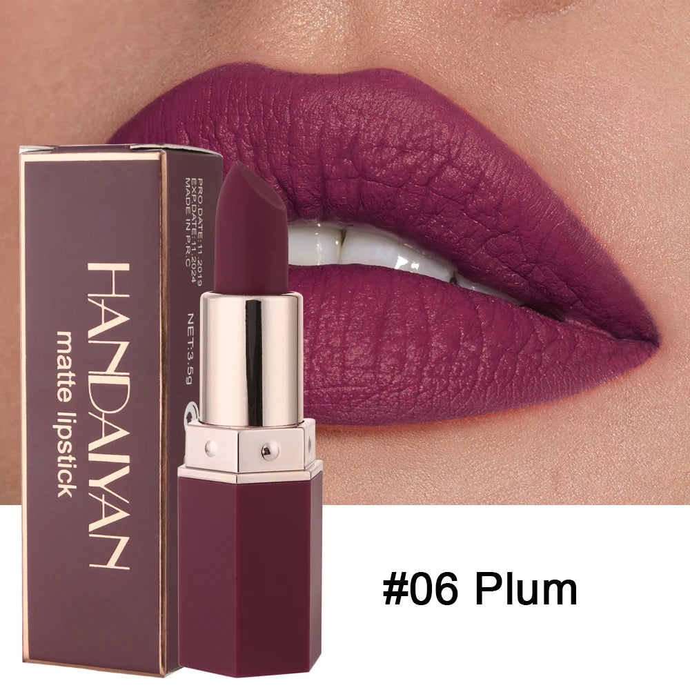6-Color Matte Lipstick β Non-Fading, Non-Stick Cup, Long-Lasting Velvet Finish π Smooth Matte Lip Color, Waterproof & Smudge-Proof