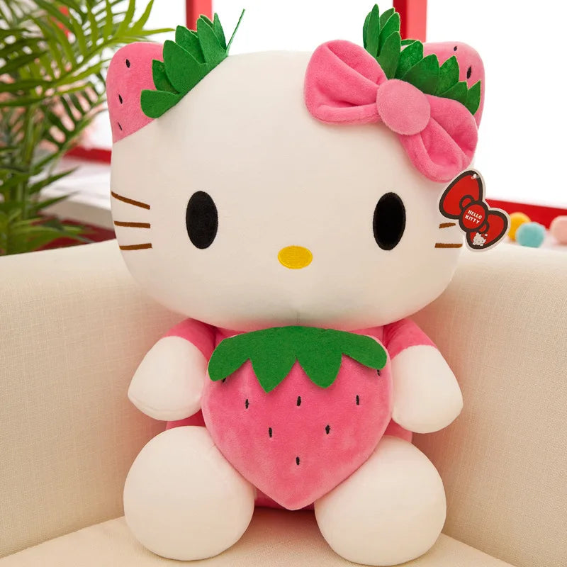22–45cm Kawaii Hello Kitty Plush – Soft Stuffed Animal Pillow Toy for Kids, Girls, and Collectors