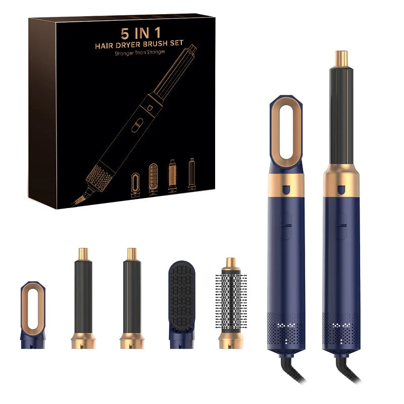 π¨ 2024 5-in-1 Hot Air Styling Tool β Curl, Straighten & Volumize with One Powerful Blow Dryer Brush Set | The Ultimate Hair Makeover Kit