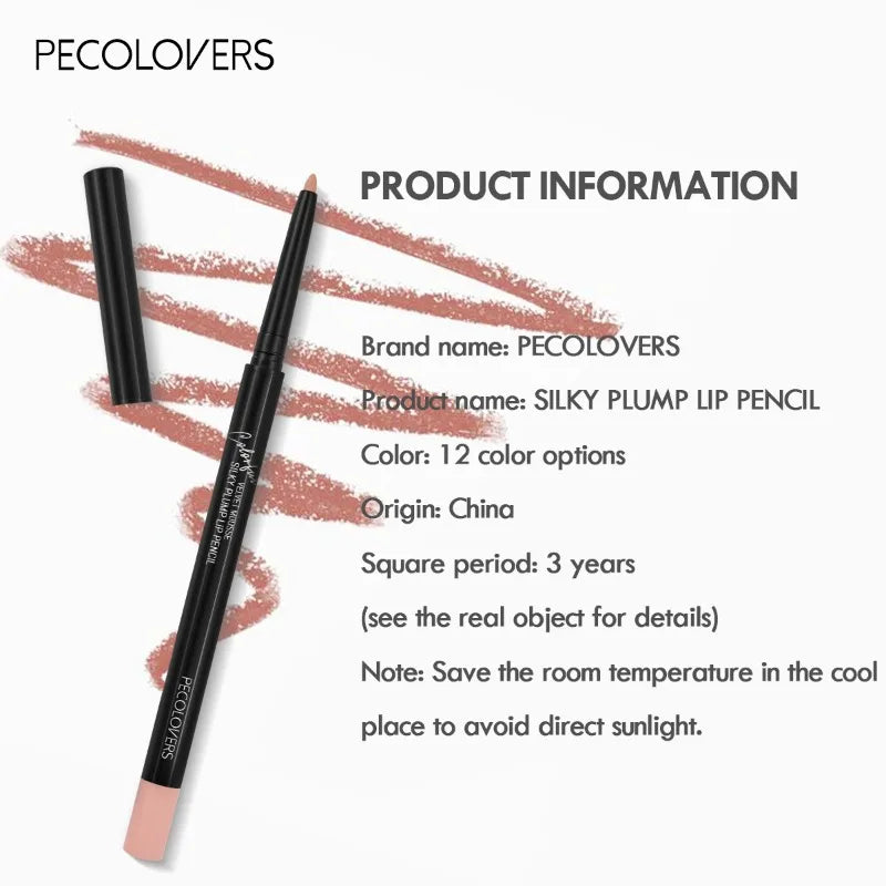 Waterproof Matte Lipliner Pencil – 12 Seductive Shades of Bold, Contoured Perfection That Stay All Day