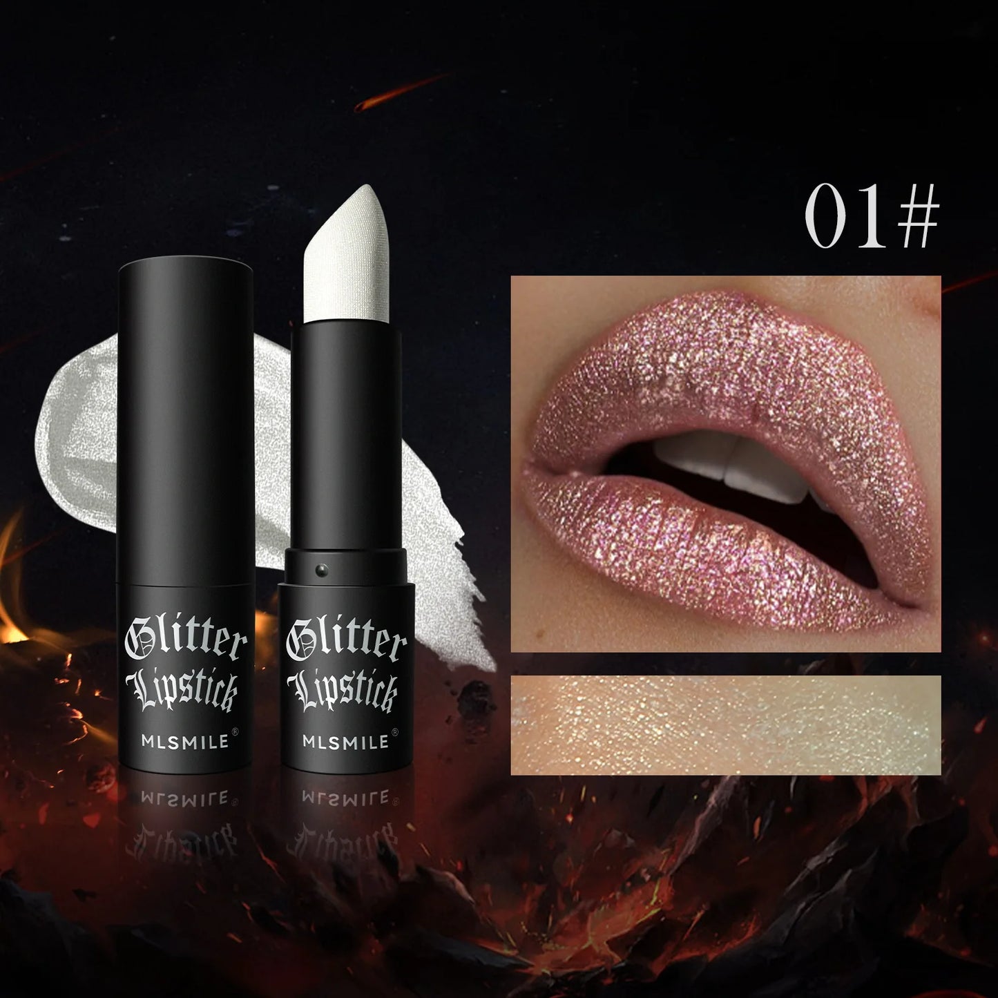 MLSMILE Diamond Matte Lipstick – Bold Color. Haunting Glamour. Unforgettable Impact. 💄🖤