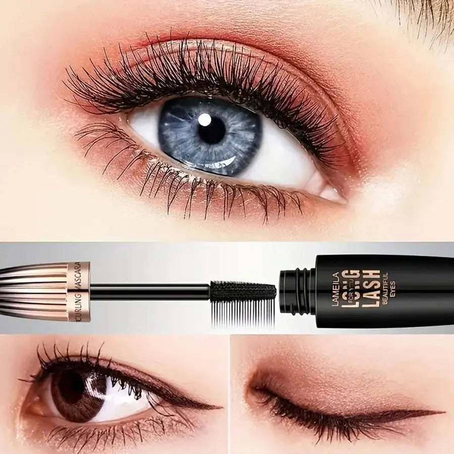 Waterproof 4D Mascara – Thick, Long, Smudge-Proof, Plump, Encrypted Long-Lasting Curling Large Eye Makeup | Your Secret to Bigger, Bolder, Irresistible Eyes