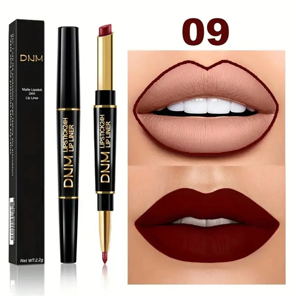 Double-Ended Non-Stick Cup Lipstick & Lip Liner – Perfectly Defined, Bold Lips That Last All Day! 💋💄