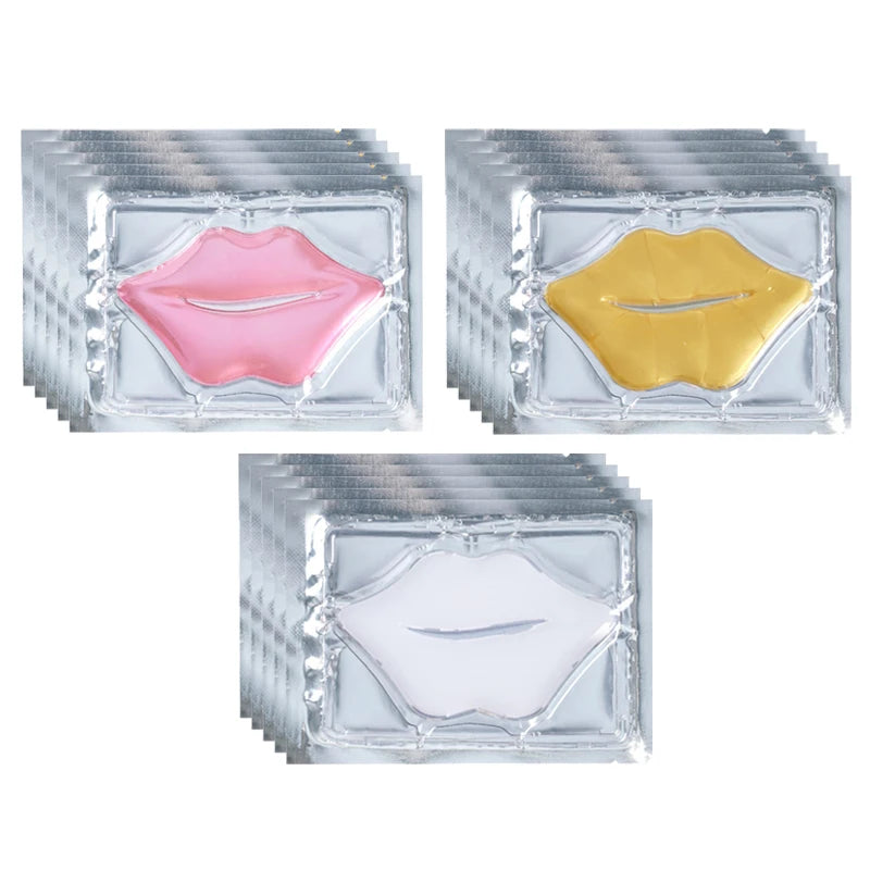 π 5pcs Crystal Collagen Lip Masks β Plumping, Moisturizing & Nourishing Pink Lip Patches | Korean Skincare for Soft, Smooth Lips πβ¨