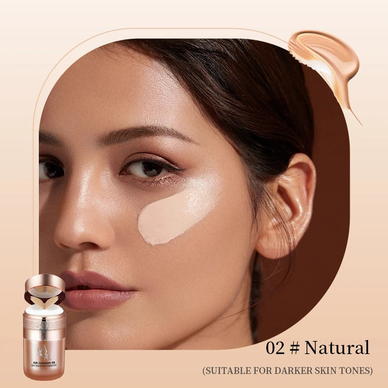 ✨ Air Cushion BB Cream with Butterfly Puff – Flawless, Poreless, Radiant Skin in Seconds