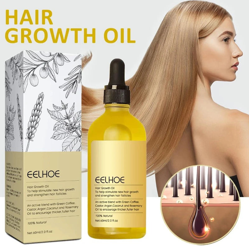 🌿 Regrow Confidence – 60ml Rosemary Hair Growth & Repair Oil | Stops Hair Loss, Revives Damaged Hair, Nourishes Deeply