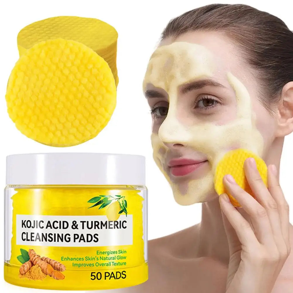 ✨ 40/50pc Kojic Acid Turmeric Glow Pads – Reveal Radiant, Clearer Skin with Every Swipe