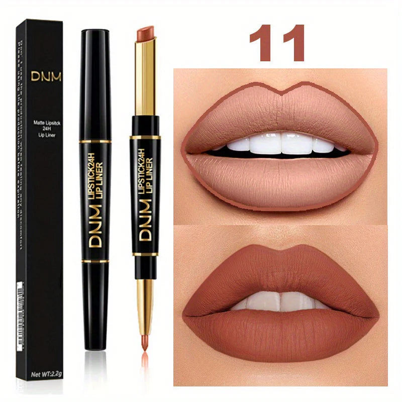 Double-Ended Non-Stick Cup Lipstick & Lip Liner – Perfectly Defined, Bold Lips That Last All Day! 💋💄
