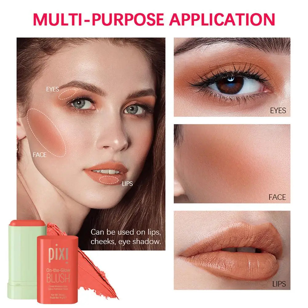 Pixi 3-in-1 Blush Stick โ Creamy Waterproof Tint for Cheeks, Lips & Eyes