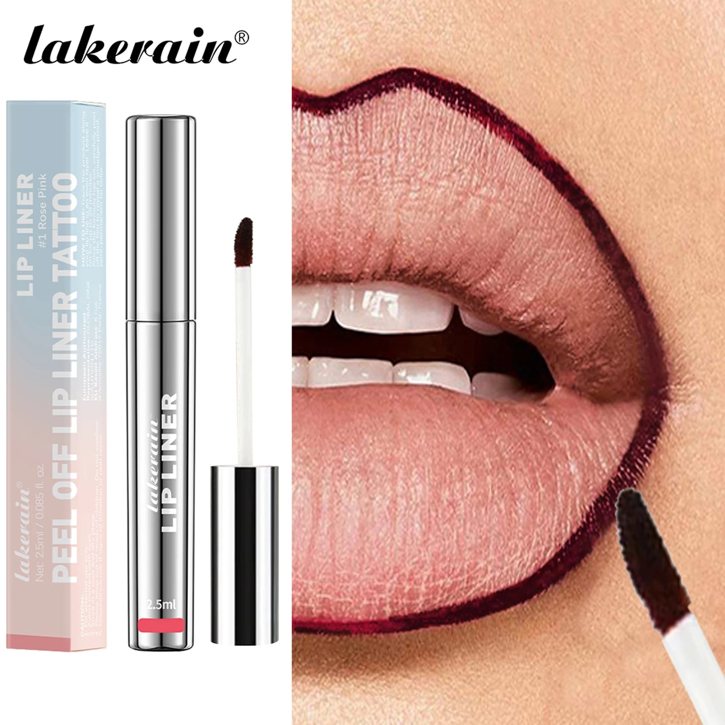 4PCS Peel-Off Tattoo Lip Liner Set β Your Lips, Locked in All Day π