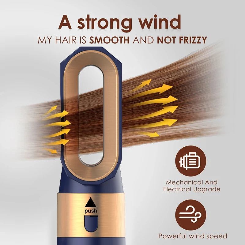 π¨ 2024 5-in-1 Hot Air Styling Tool β Curl, Straighten & Volumize with One Powerful Blow Dryer Brush Set | The Ultimate Hair Makeover Kit