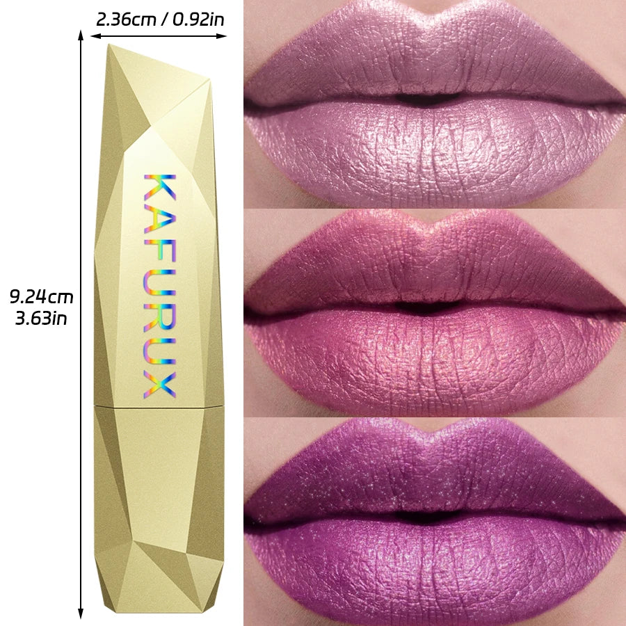 KAFURUX 21 Colors Bold & Intense Glitter Metallic Lipstick