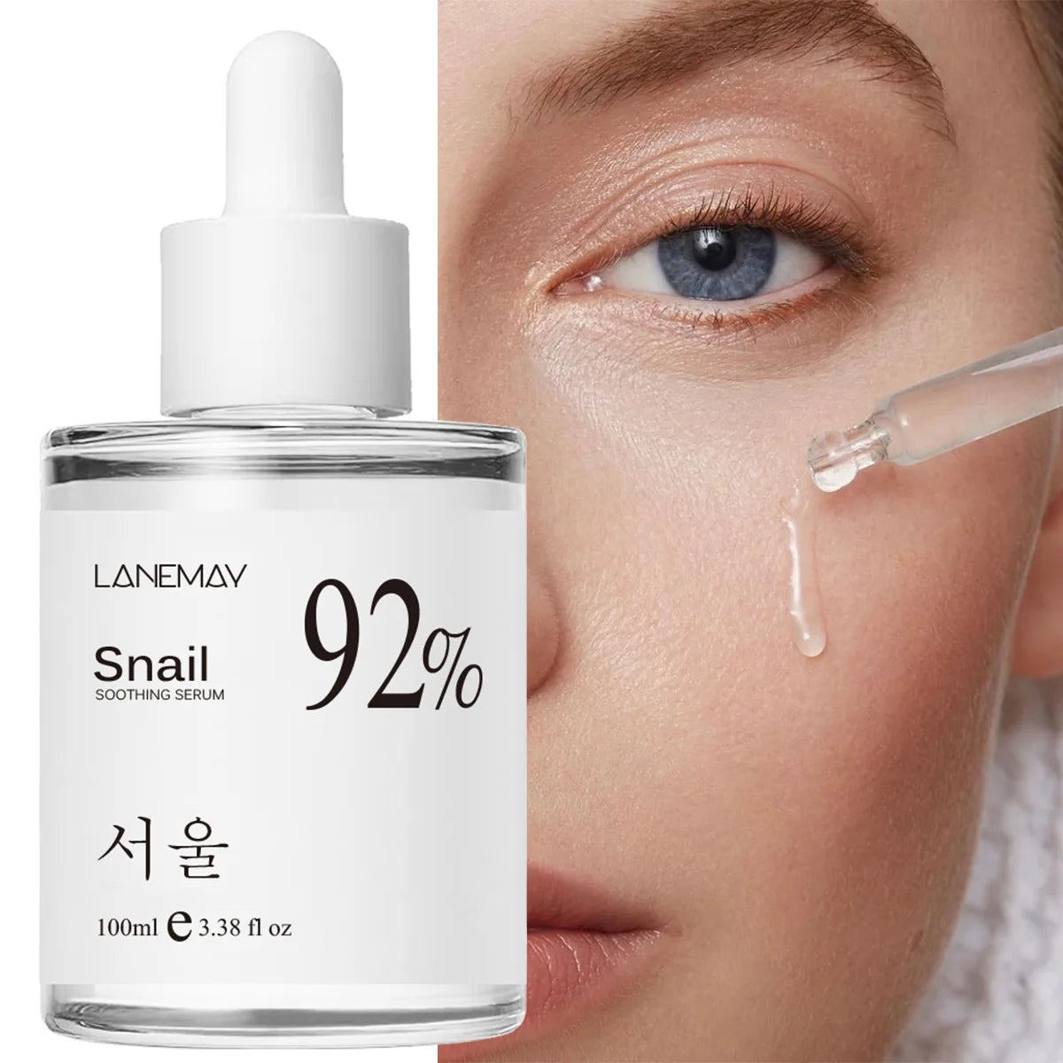 ✨ 92% Snail Essence Hydrating Facial Serum – Multi-Action Formula for Deep Moisture, Skin Repair & Radiant Glow | 100ml