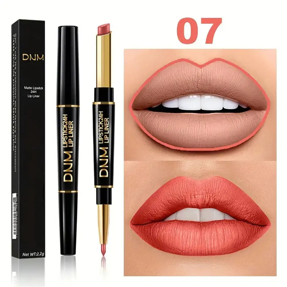 Double-Ended Non-Stick Cup Lipstick & Lip Liner – Perfectly Defined, Bold Lips That Last All Day! 💋💄