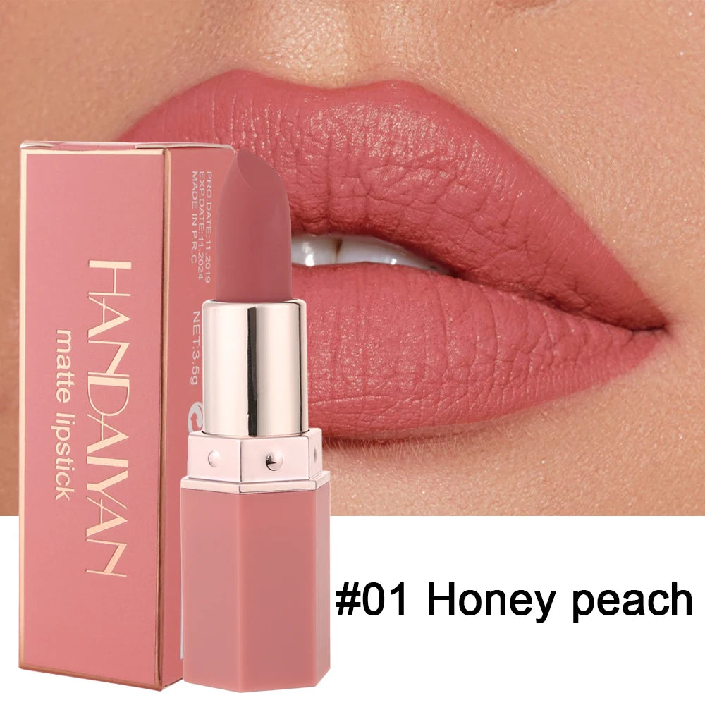 6-Color Matte Lipstick β Non-Fading, Non-Stick Cup, Long-Lasting Velvet Finish π Smooth Matte Lip Color, Waterproof & Smudge-Proof