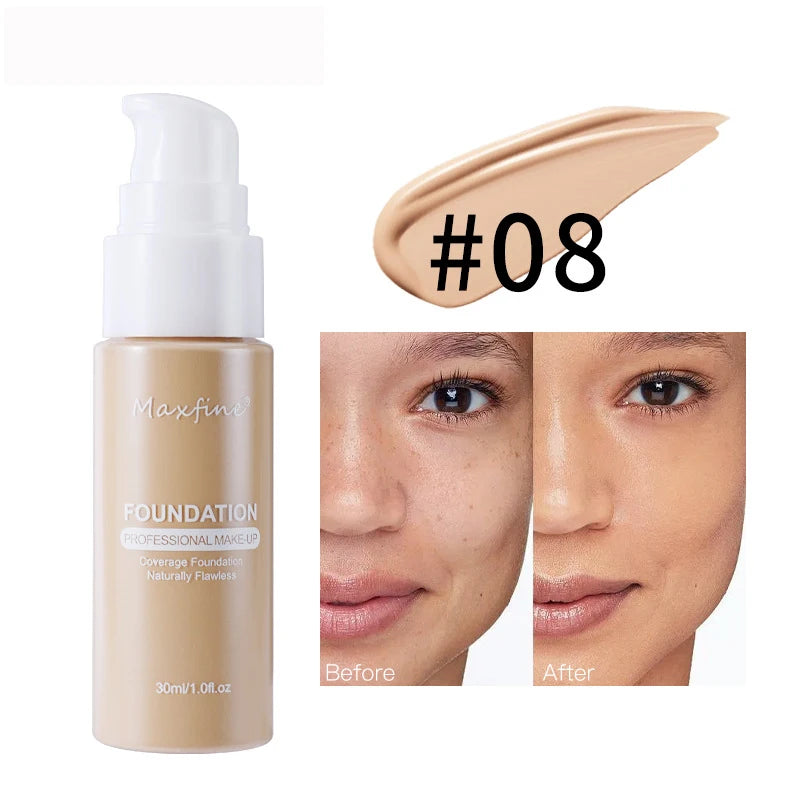 π§ MAXFINE Liquid Foundation β Flawless Coverage, Waterproof Power, and Professional Results in Every Drop