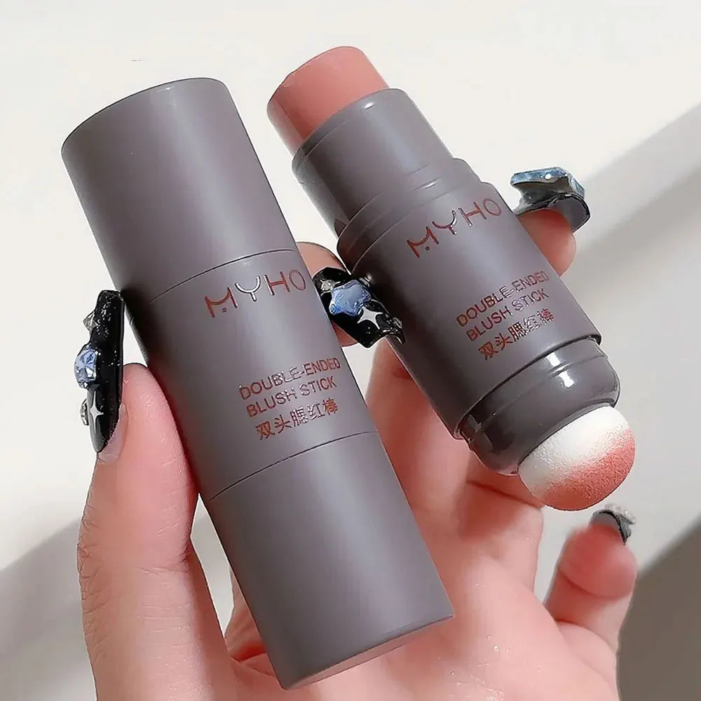 Double-Ended Blush Stick – Creamy, Long-Lasting Matte Color with Monochrome Finish | Natural, Buildable Rouge for Effortless Glow
