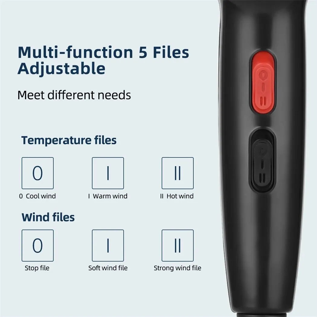 🔥 CkeyiN 1600W Ionic Hair Dryer – Salon-Grade Blow Dryer with Hot/Cold Settings, Diffuser & Concentrator | Tame Frizz, Lock in Shine, Reveal Stunning Hair Daily