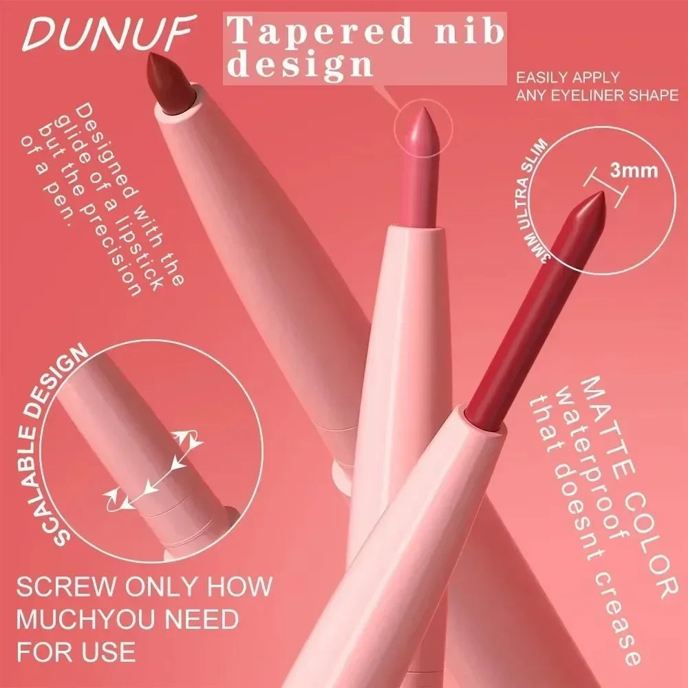 π Tapered Nib Lip Liner Pencil β Matte Red Brown Plumping Lip Stain, Lasting Waterproof Slim Lip Outline Contour Makeup βοΈ