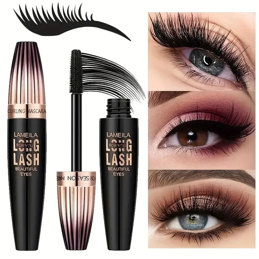 Waterproof 4D Mascara – Thick, Long, Smudge-Proof, Plump, Encrypted Long-Lasting Curling Large Eye Makeup | Your Secret to Bigger, Bolder, Irresistible Eyes