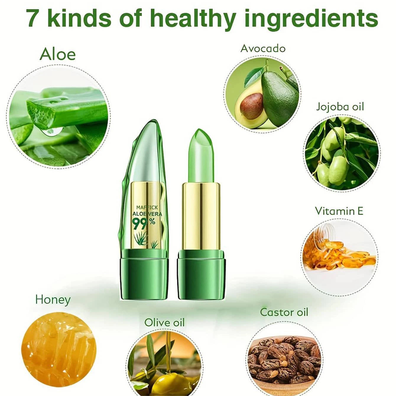 💚 MAFFICK Aloe Vera Lipstick – Nature’s Kiss for Your Lips 💋