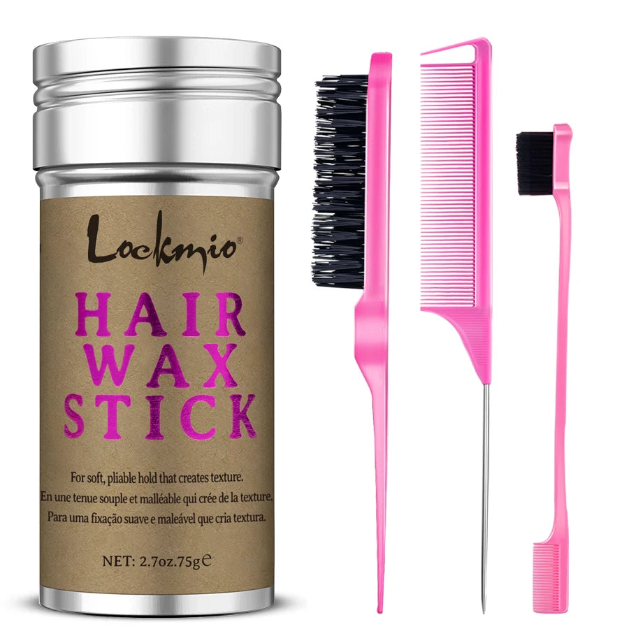π₯ LOCKMIO Flyaway Hair Wax Stick β Tame Frizz, Smooth Baby Hairs, and Slay Every Style | No Mess, No Residue, All Control