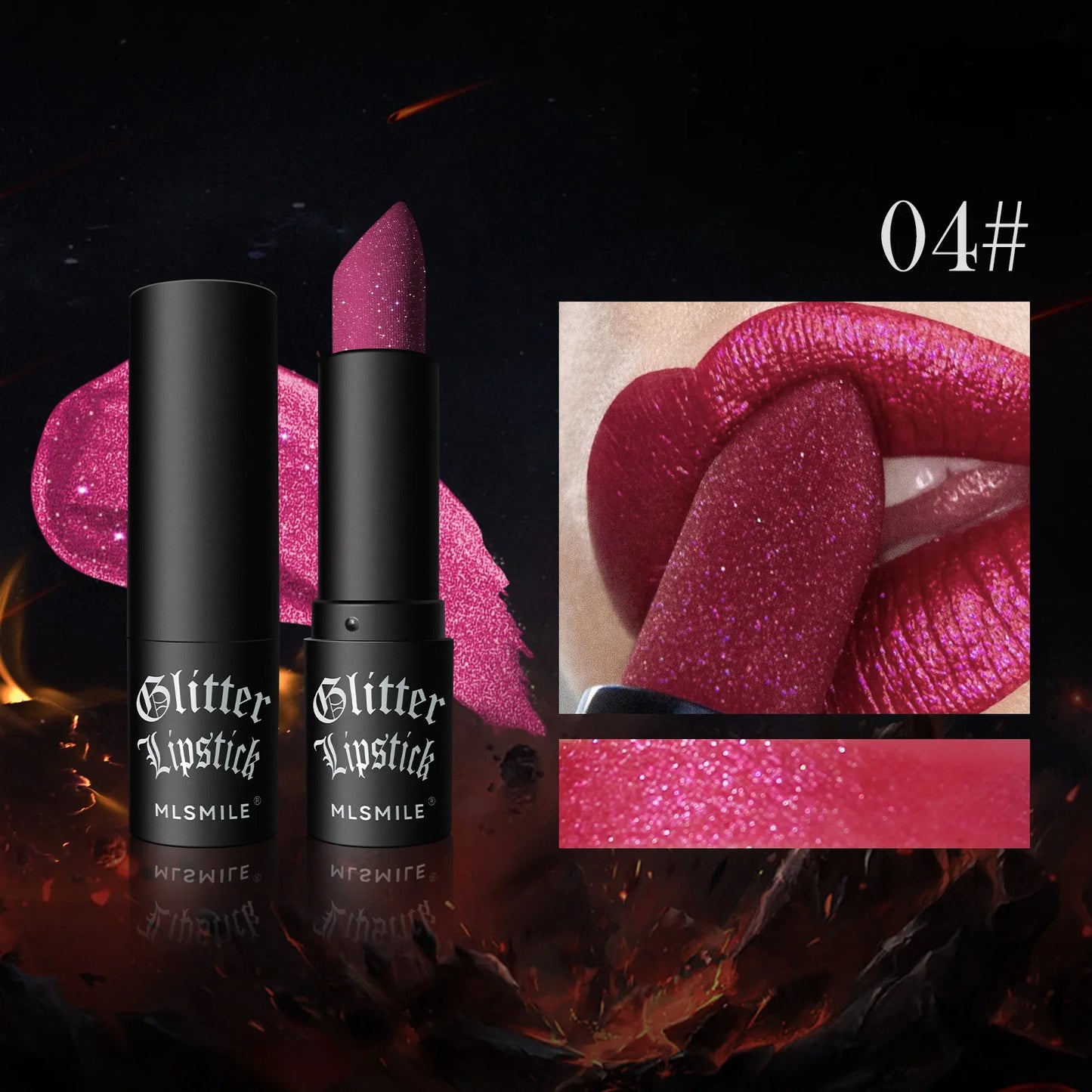 MLSMILE Diamond Matte Lipstick – Bold Color. Haunting Glamour. Unforgettable Impact. 💄🖤