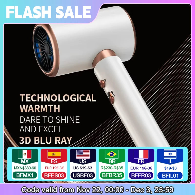 🔥 TurboAir 2000W Ionic Hair Dryer – Ultra-Fast Electric Turbine Blow Dryer with Constant Heat, Low Noise & Pro Styling Power | The Ultimate Home Salon Essential