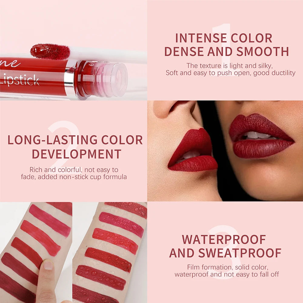 Matte Liquid Lipstick Waterproof Sexy Velvet Lip Glaze β Long-Lasting Moisturizing Lipstick πβ¨