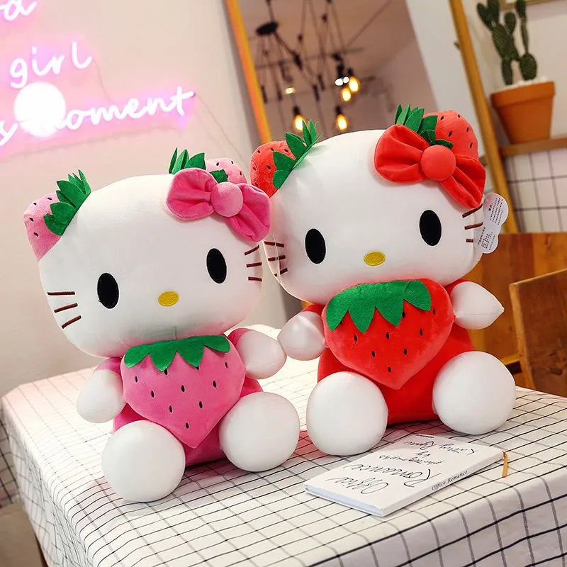 22–45cm Kawaii Hello Kitty Plush – Soft Stuffed Animal Pillow Toy for Kids, Girls, and Collectors