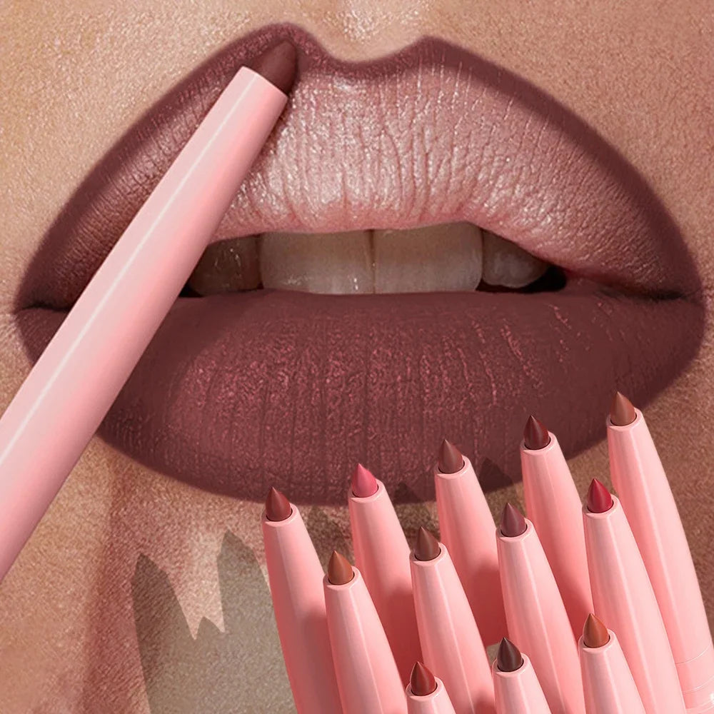 π Tapered Nib Lip Liner Pencil β Matte Red Brown Plumping Lip Stain, Lasting Waterproof Slim Lip Outline Contour Makeup βοΈ