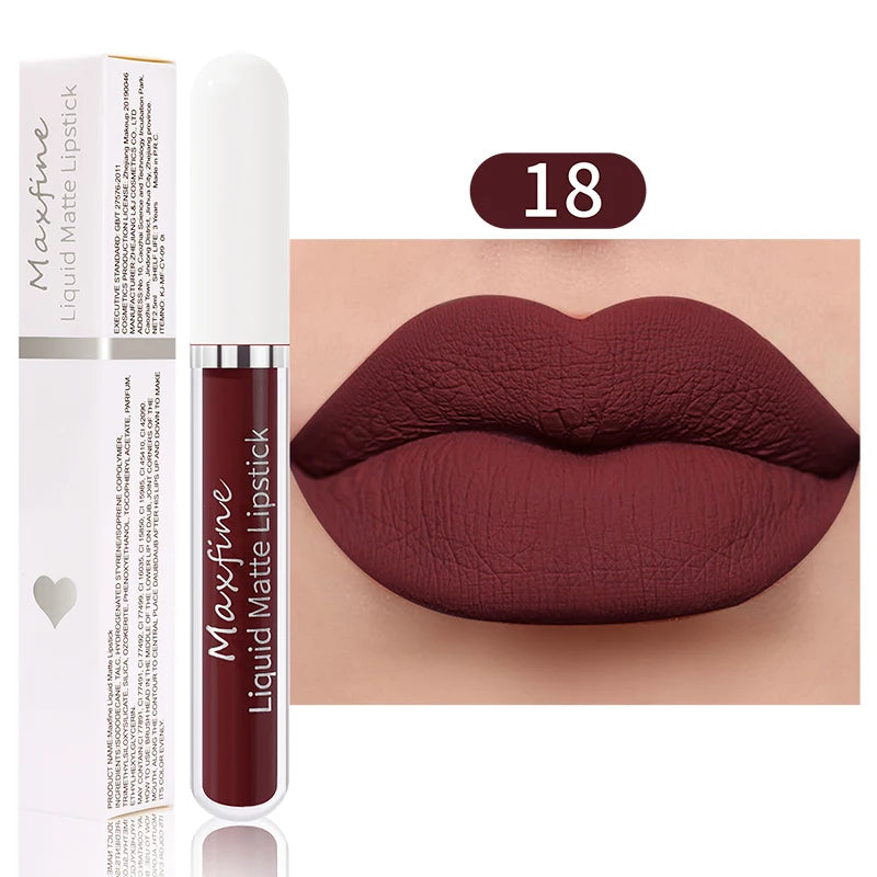 Matte Liquid Lipstick Waterproof Sexy Velvet Lip Glaze β Long-Lasting Moisturizing Lipstick πβ¨
