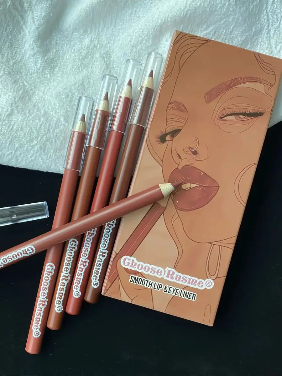 š 6pcs Lip Liner Pen Set ā 6 Colors Waterproof & Sweat-proof, Non-fade, Non-stick Cup Nude Lipstick Pencil Combo šØāØ