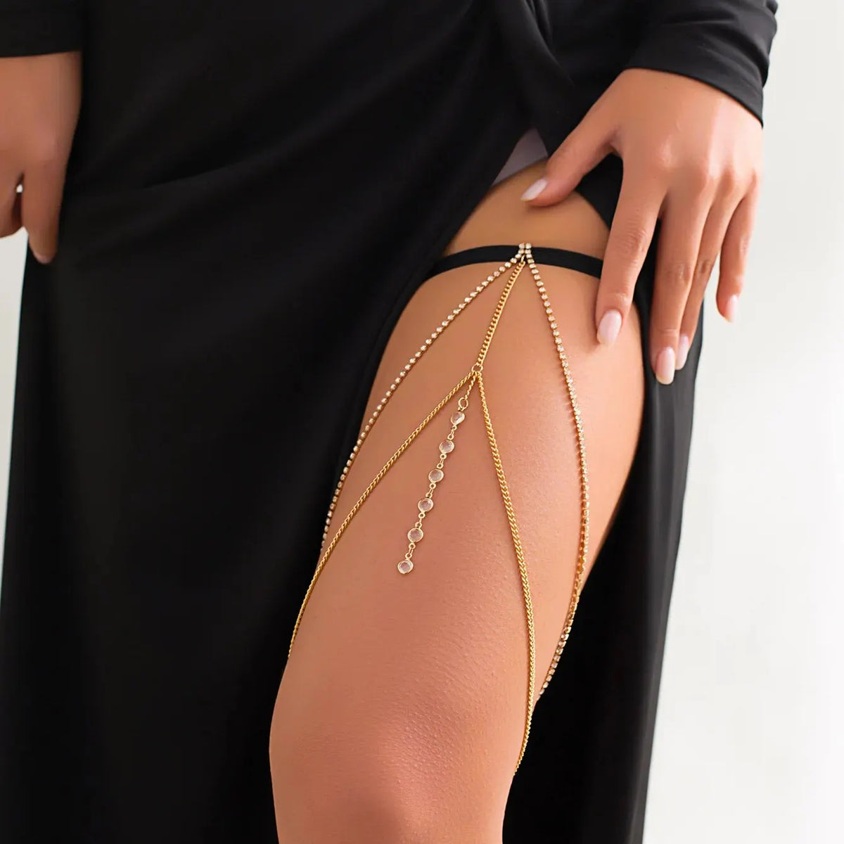 Crystal Tassel Thigh Chain