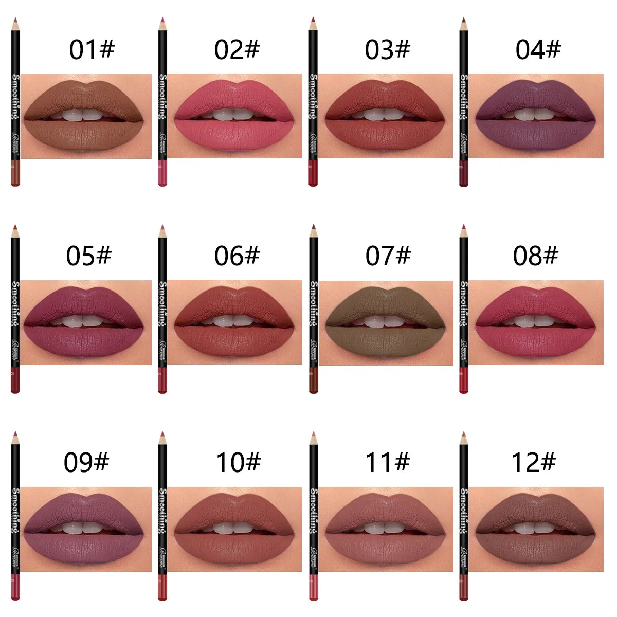 12-Piece Long-Lasting Lipstick Gift Set – Includes Professional Lip Liner & Matte Lip Gloss for Irresistible Lips That Last All Day