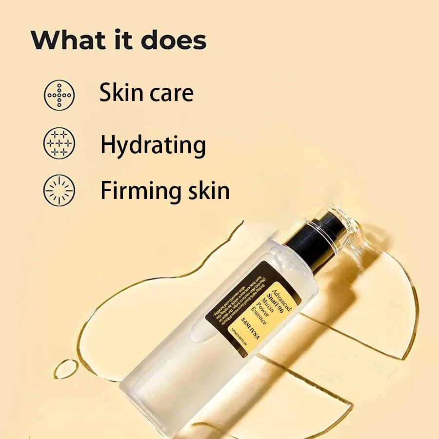 🌿 Snail Mucin 96% Repair Essence – Anti-Aging Miracle Serum for Firming, Brightening & Deep Hydration | 100ml