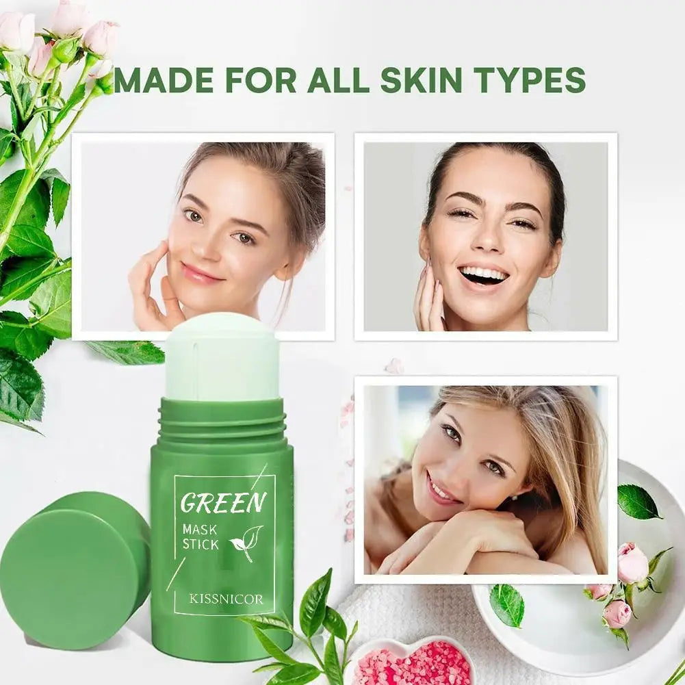 Green Tea Pore-Cleansing Stick Mask – Blackhead Remover, Oil Control, Deep Clean & Moisturizing Face Mask (40g)