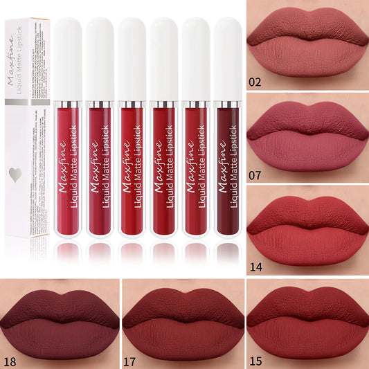 Matte Liquid Lipstick Waterproof Sexy Velvet Lip Glaze – Long-Lasting Moisturizing Lipstick 💄✨