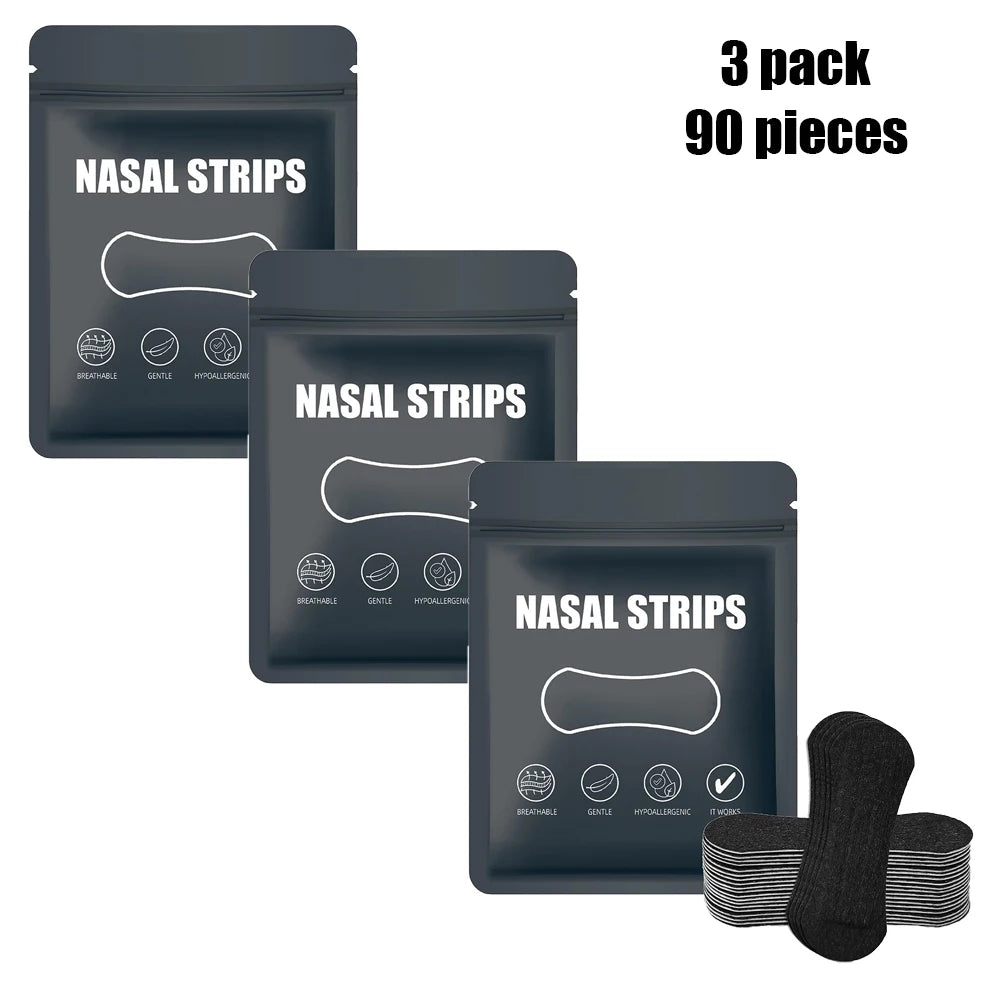 Nasal Strips, Breathable Nose Strip, Nasal Dilator for Snoring & Sleeping, 30/60/90pcs Oil & Sweat Proof Adhesive Nasal Care Strips, Breathing Nasal Patches, Body Care Kits
