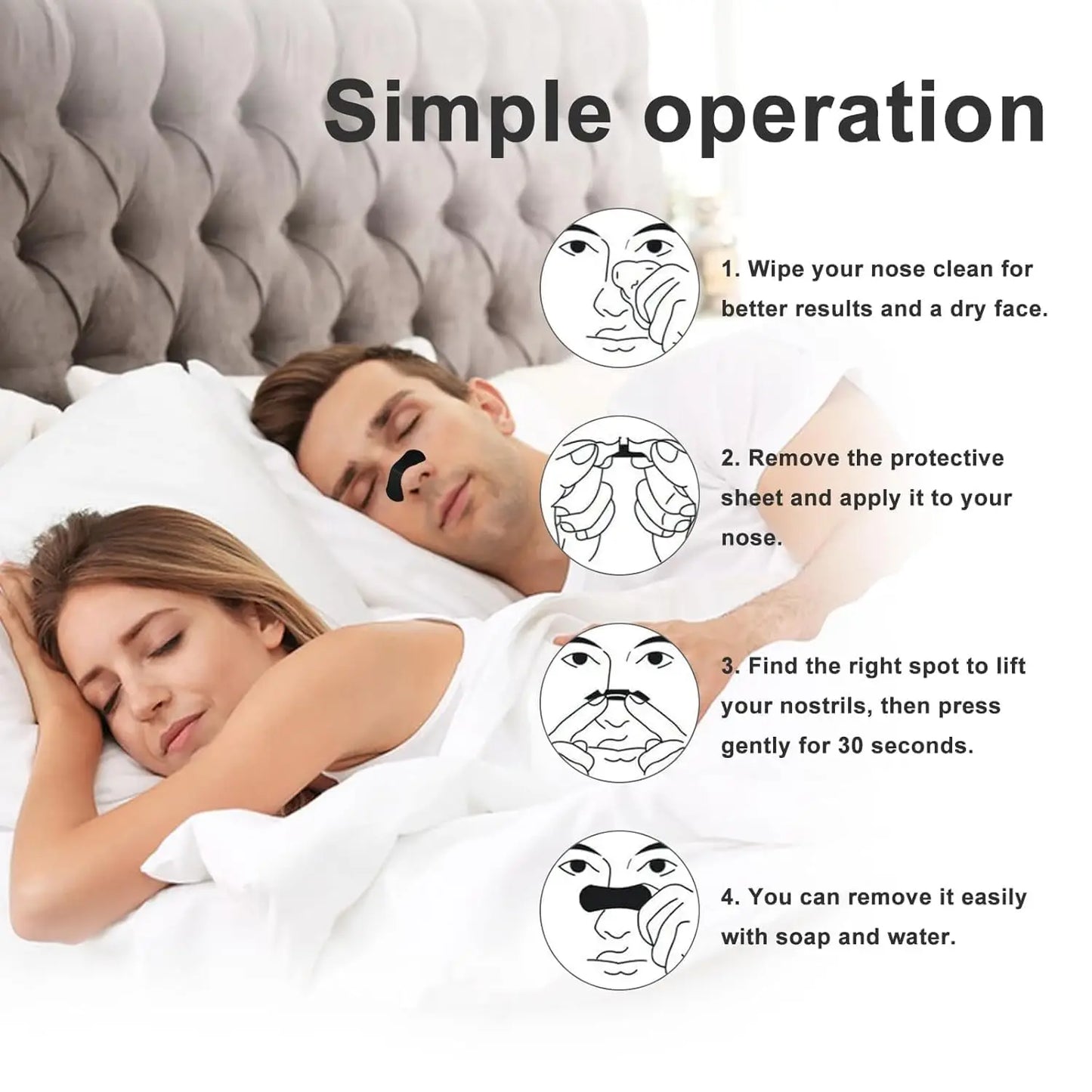 Nasal Strips, Breathable Nose Strip, Nasal Dilator for Snoring & Sleeping, 30/60/90pcs Oil & Sweat Proof Adhesive Nasal Care Strips, Breathing Nasal Patches, Body Care Kits