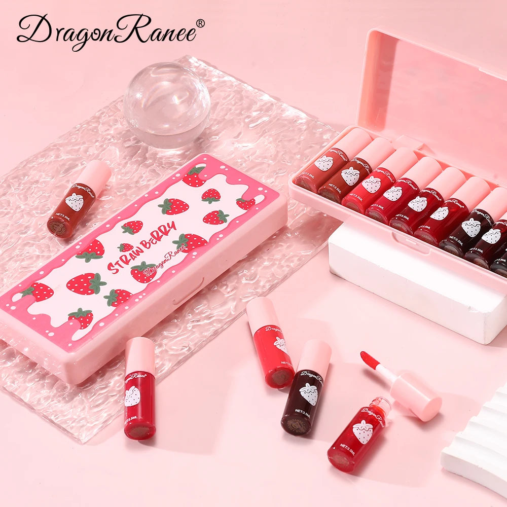 10-Piece Hydrating Water Lip Tint Set – Long-Lasting, Non-Fading, Transfer-Proof Liquid Lip Stain Collection