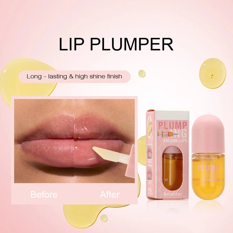 💋 Lip Plumper Oil – Instantly Plumps Lips, Boosts Elasticity & Long-Lasting Moisture 💧 Glossy Lip Care Serum 💄
