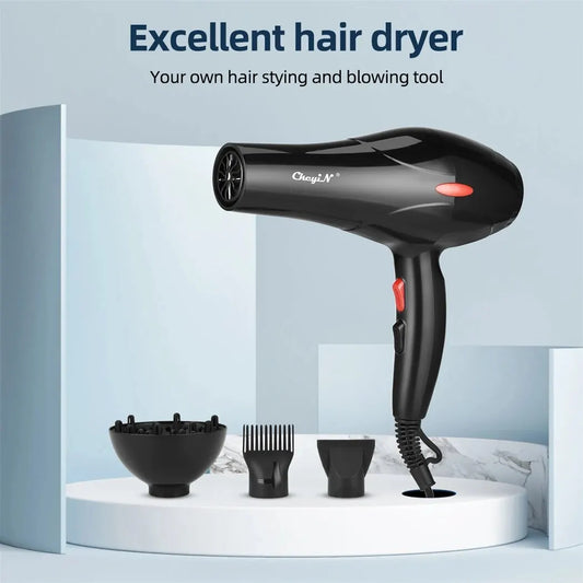 🔥 CkeyiN 1600W Ionic Hair Dryer – Salon-Grade Blow Dryer with Hot/Cold Settings, Diffuser & Concentrator | Tame Frizz, Lock in Shine, Reveal Stunning Hair Daily