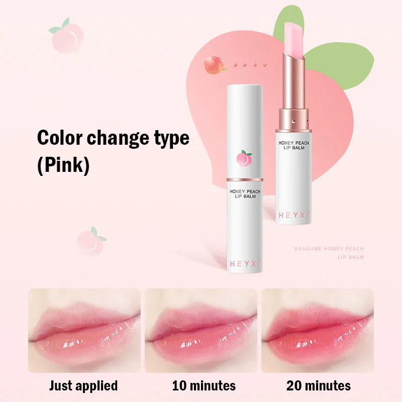🍑 Honey Peach Color-Changing Lip Balm – Plumping, Hydrating & Nourishing Lip Care | Mood Lipstick Magic 💄✨