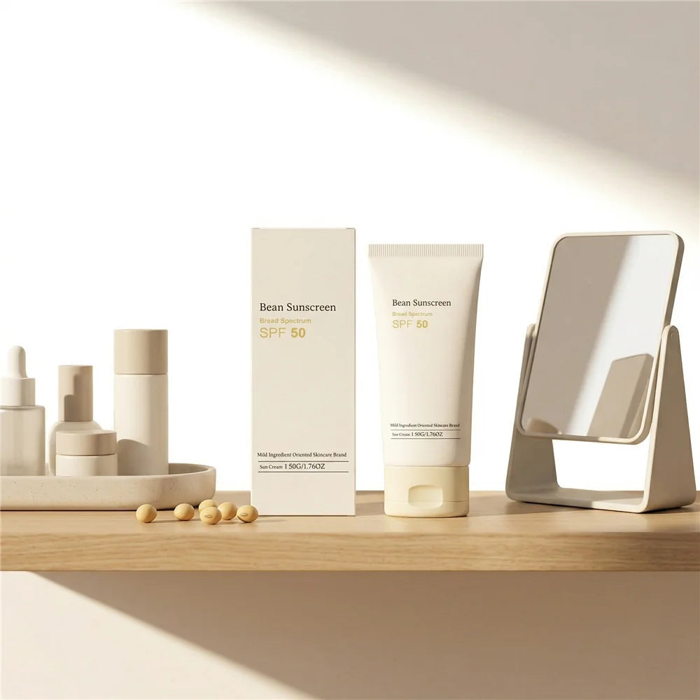 [Top Selling] mixsoon Bean Sunscreen 1.69 fl.oz / 50ml — Airy Watery Texture, No White Cast, Daily Korean Face Sunscreen