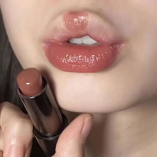 Lipstick Red Brown Waterproof Moisturizing Mirror Lipstick – Your Ultimate Natural, Long-Lasting Glow 💄✨