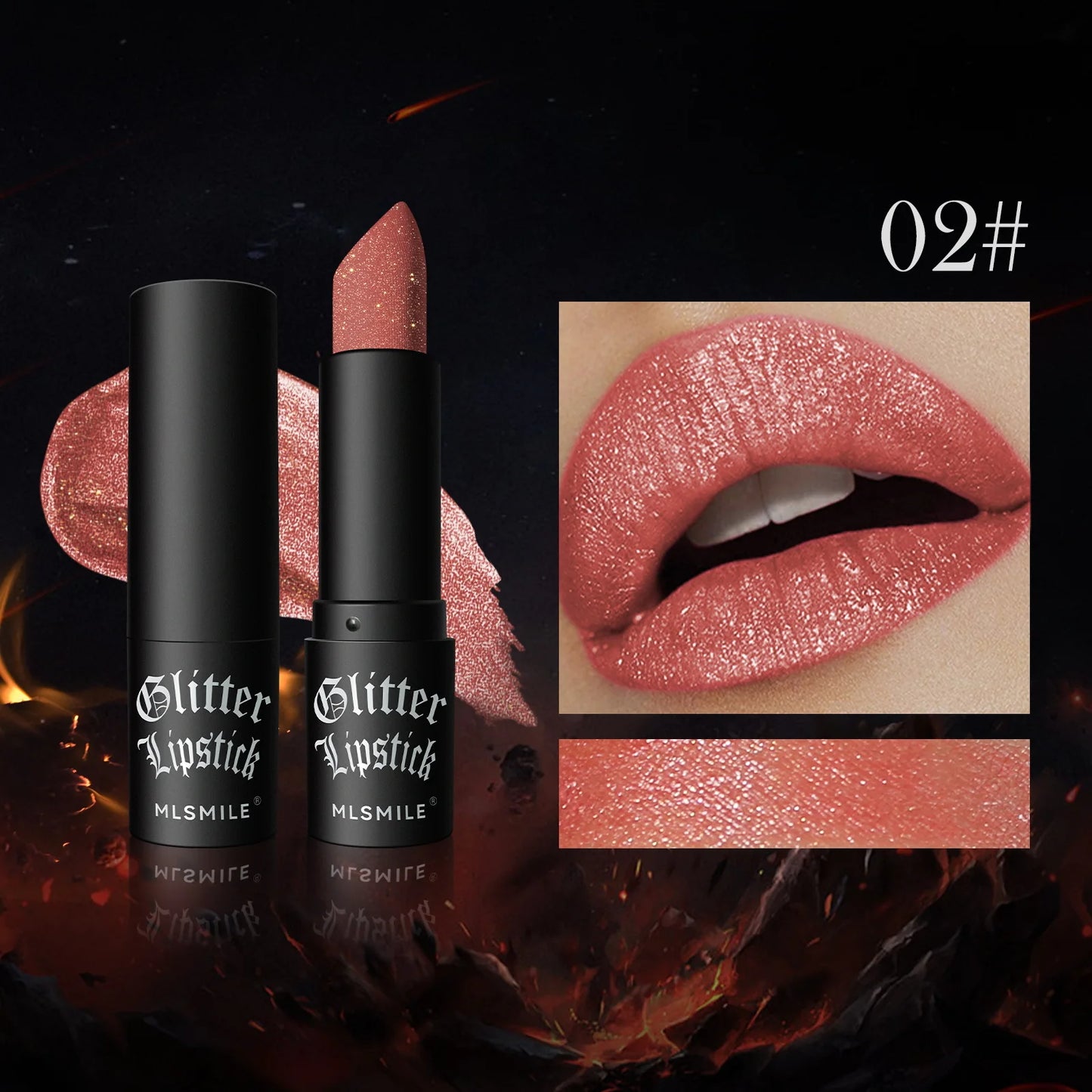 MLSMILE Diamond Matte Lipstick – Bold Color. Haunting Glamour. Unforgettable Impact. 💄🖤