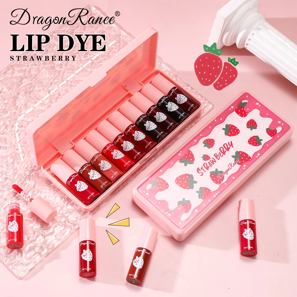 10-Piece Hydrating Water Lip Tint Set – Long-Lasting, Non-Fading, Transfer-Proof Liquid Lip Stain Collection