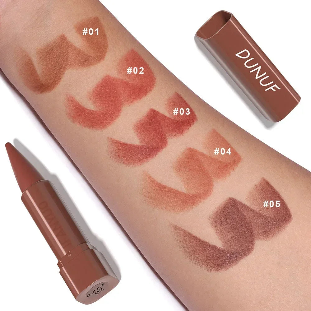 Tapered Gradient Lip Liner Matte Black Brown Velvet Lipstick Waterproof Non-Sticky Contouring Tint Lipliner Crayon Lip Makeup