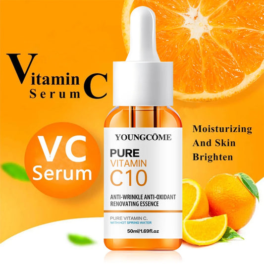 🌞 Vitamin C Glow Serum – Hyaluronic Acid + Dark Spot Corrector | Brightens, Fades Fine Lines & Hydrates Dull Skin | 10ml